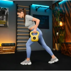 Гиря вінілова 8кг Trex Sport TX-008CKB жовта