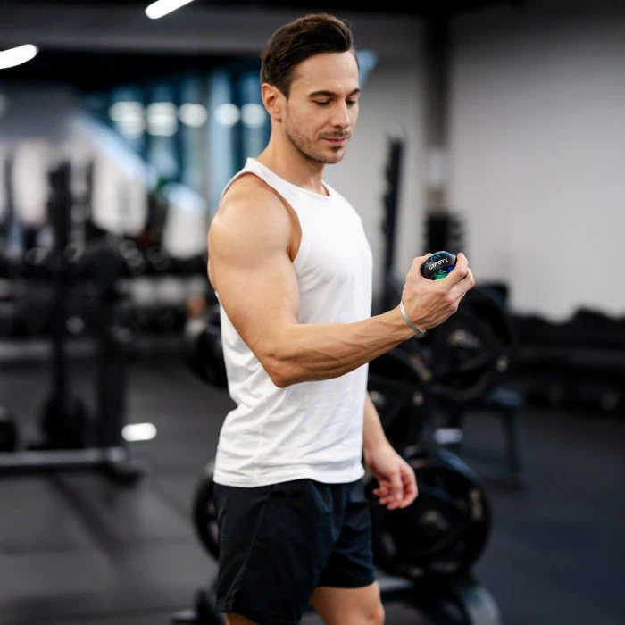 Гіроскопічний тренажер Gymtek Power Ball голубий