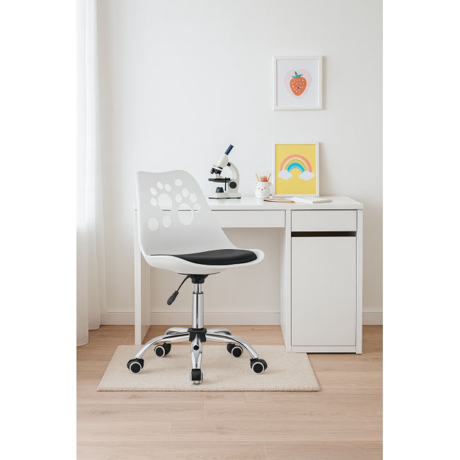 Офисное кресло Leobert Print бело-черный