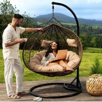 Подвесное кресло-кокон Di Volio Foggio двухместное коричневый