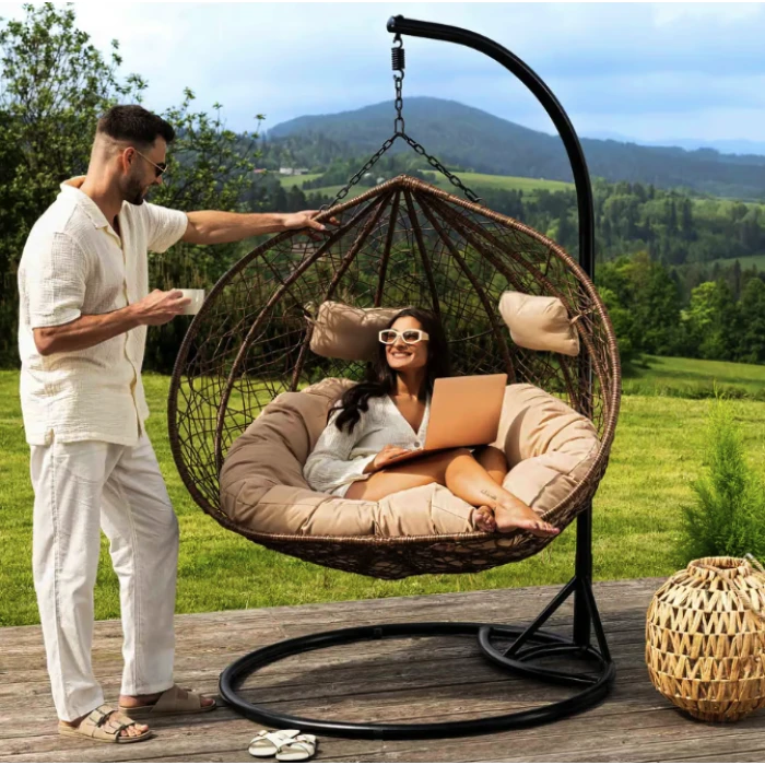 Подвесное кресло-кокон Di Volio Foggio двухместное коричневый