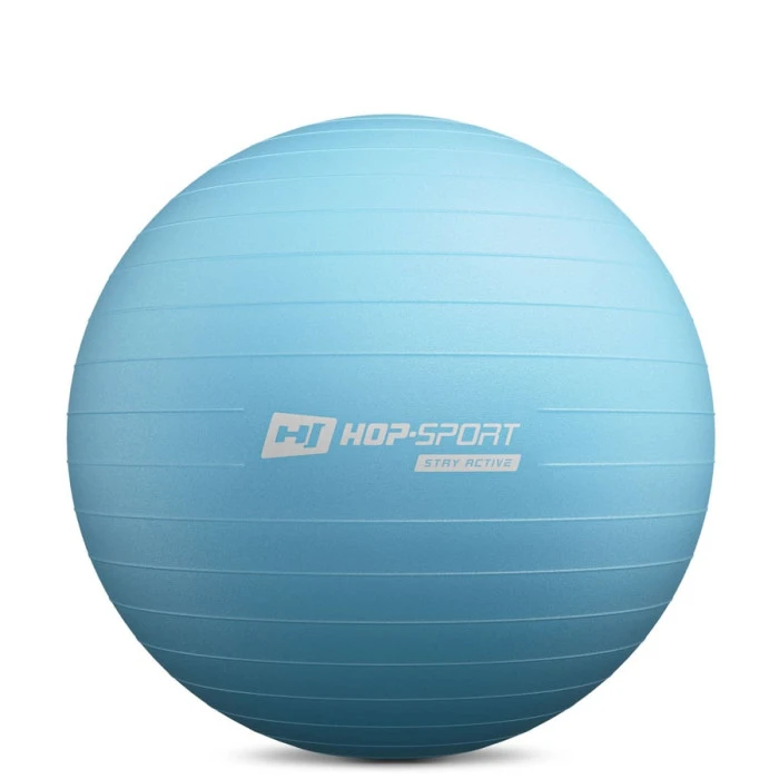 Фітбол Hop-Sport 65см блакитний + насос