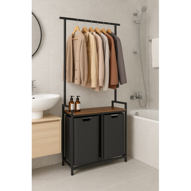 Корзина для белья Leobert Moro 92л с вешалкой в стиле Loft