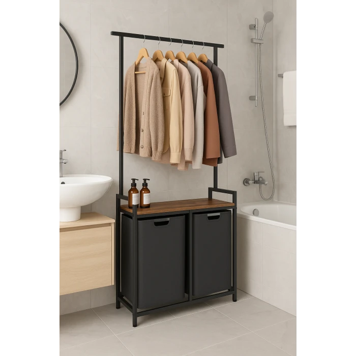 Корзина для белья Leobert Moro 92л с вешалкой в стиле Loft