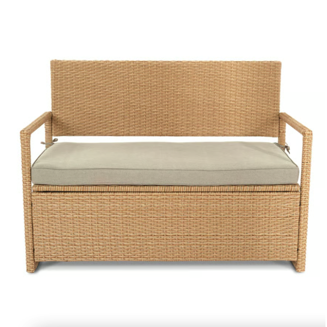 Садовая скамейка Di Volio Verbana с местом хранения бежевый
