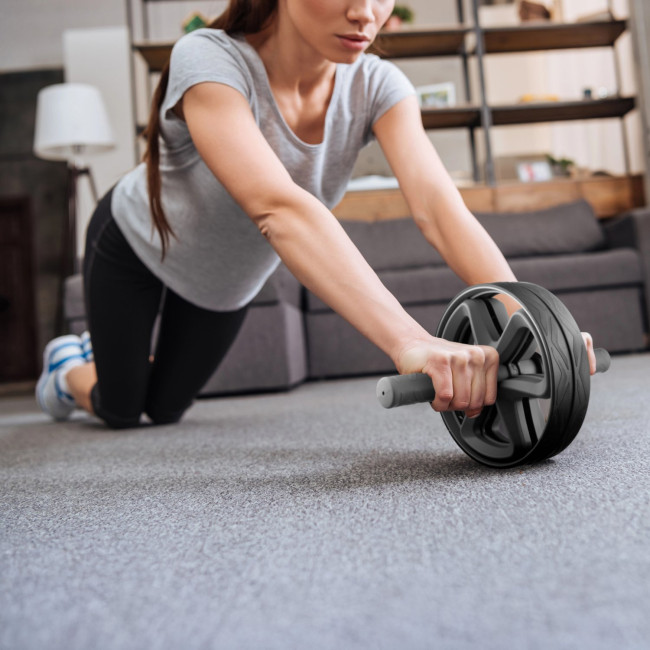 Ролик для пресу подвійний Gymtek чорний