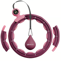 Хулахуп Hop-Sport HS-C113HH массажный с утяжелителем и счетчиком розовый