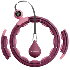 Хулахуп Hop-Sport HS-C113HH масажний з обважнювачем та лічильником рожевий