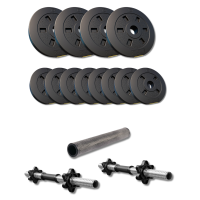 Набір гантелі-штанга 2в1 Besport PowerPro 22кг з перехідником