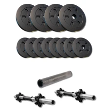 Набір гантелі-штанга 2в1 Besport PowerPro 22кг з перехідником