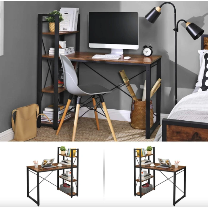 Компьютерный стол Leobert Devoko с боковыми полками в стиле Loft