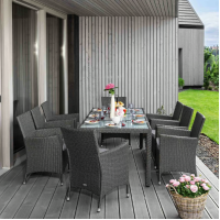 Садовая мебель Di Volio VERONA 8+1 Серый/серый