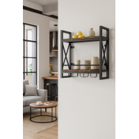 Настенный винный стеллаж Costway Lagom в стиле Loft