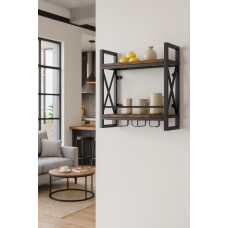 Настенный винный стеллаж Costway Lagom в стиле Loft