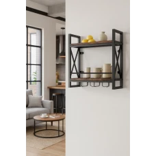 Настенный винный стеллаж Costway Lagom в стиле Loft