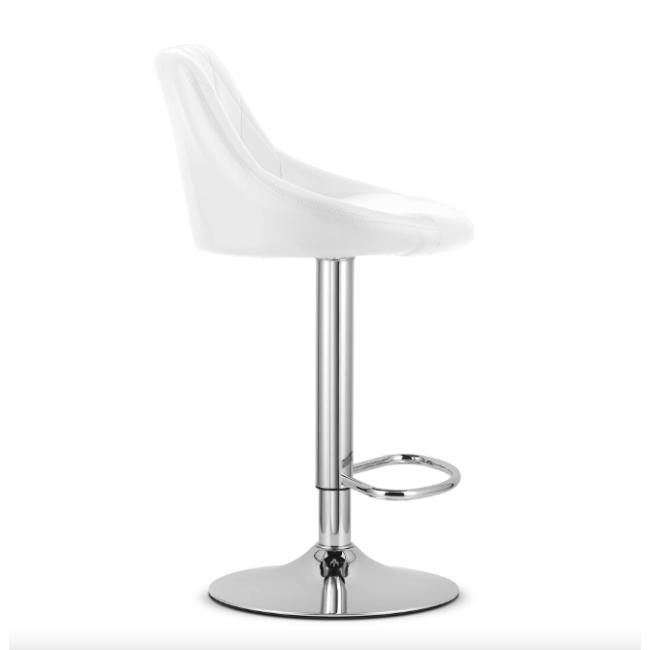 Барний стілець Leobert Kast з спинкою білий