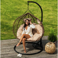 Подвесное кресло-кокон Di Volio Foggio двухместное коричневый