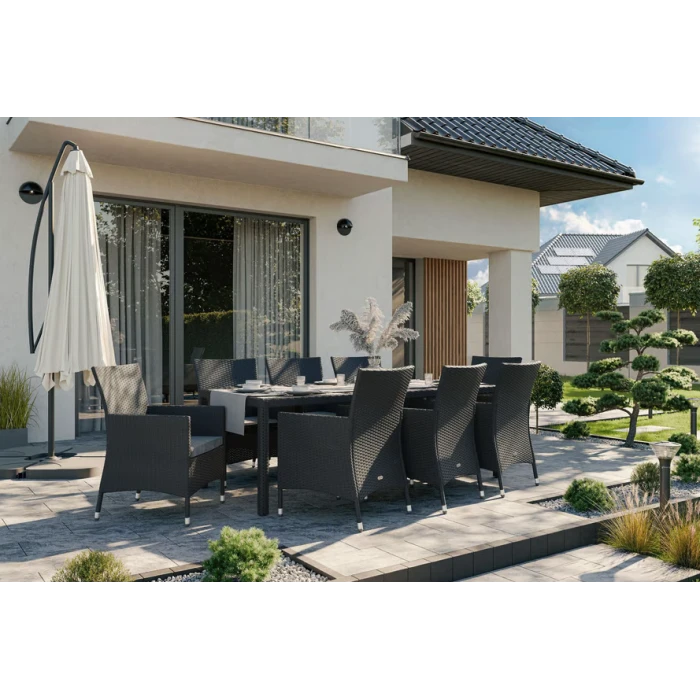 Садові меблі Di Volio VERONA 8+1 Сірий/сірий