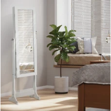 Напольное зеркало-шкаф Leobert Insignia с подсветкой белый