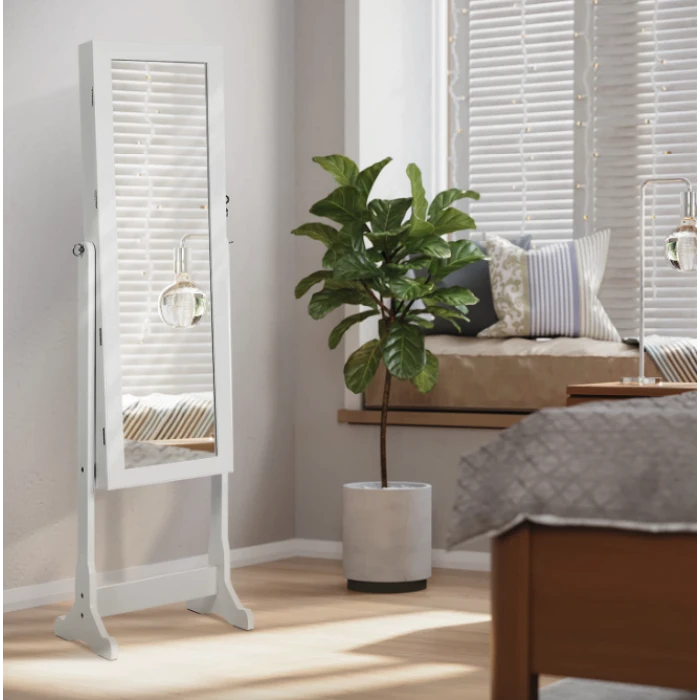 Напольное зеркало-шкаф Leobert Insignia с подсветкой белый