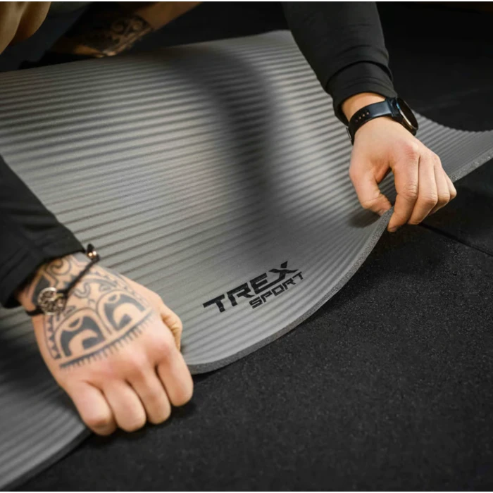 Коврик для йоги Trex Sport TX-019NGM NBR 1см 190х80 сірий