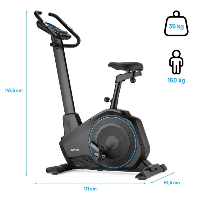 Велотренажер Gymtek XB6000 електромагнітний синій