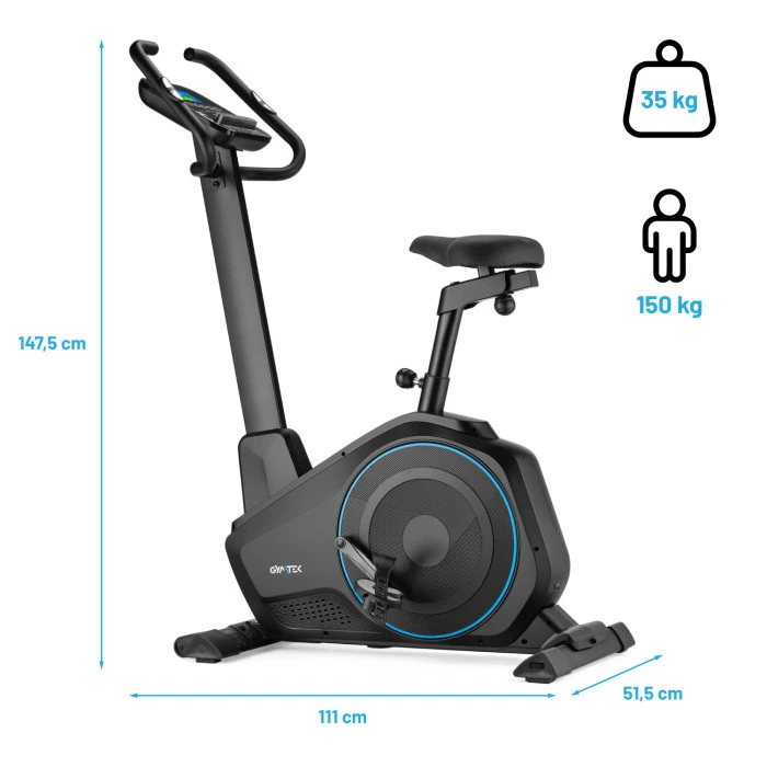 Велотренажер Gymtek XB6000 электромагнитный синий