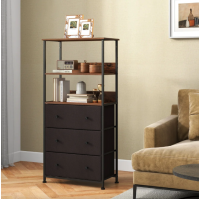 Стеллаж Costway Skiff с текстильными ящиками в стиле Loft