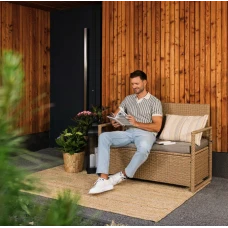 Садовая скамейка Di Volio Verbana с местом хранения бежевый