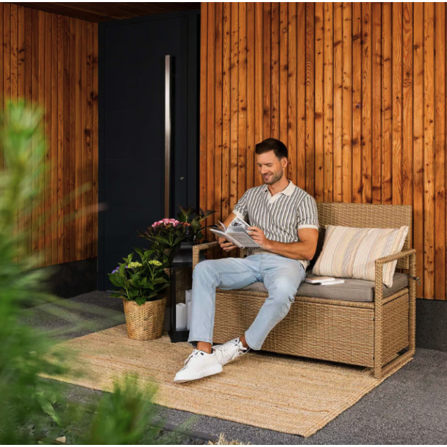 Садовая скамейка Di Volio Verbana с местом хранения бежевый