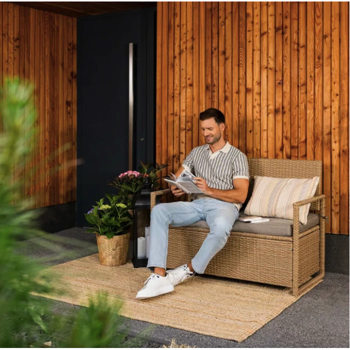 Садовая скамейка Di Volio Verbana с местом хранения бежевый