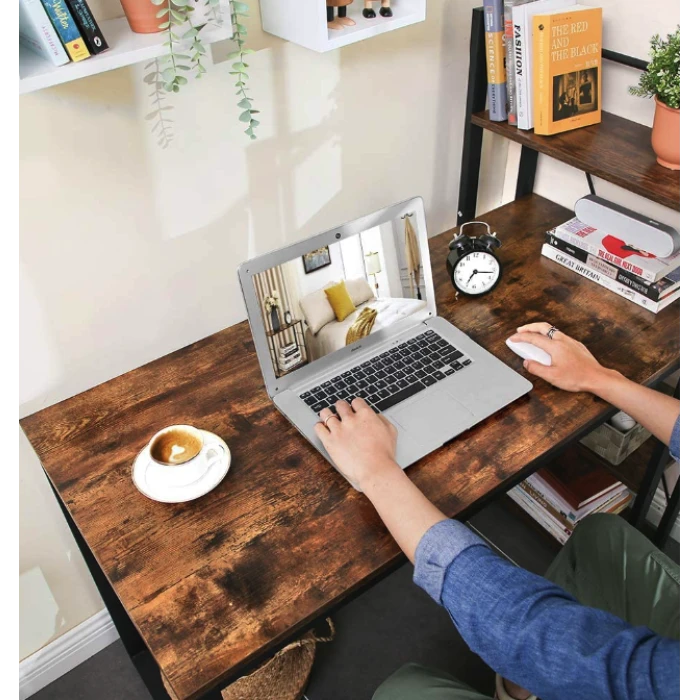 Компьютерный стол Leobert Devoko с боковыми полками в стиле Loft