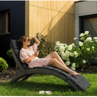 Садовый шезлонг Di Volio Ciampino серо/графитовый