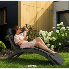 Садовый шезлонг Di Volio Ciampino серо/графитовый