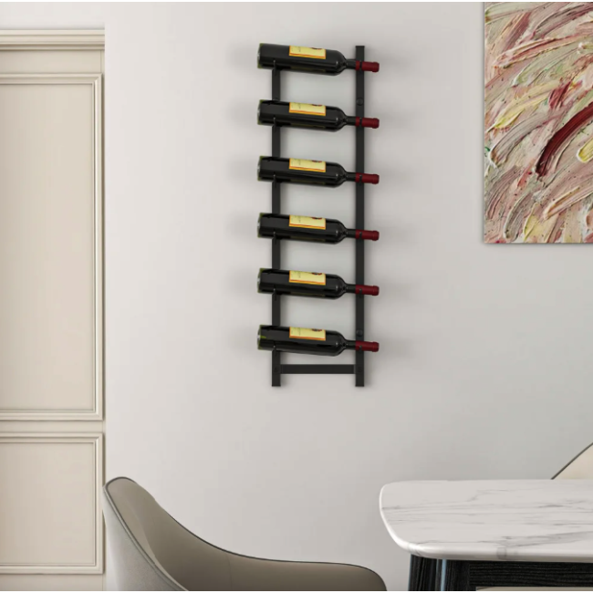 Настенная стойка Costway Relax для вина на 6 бутылок