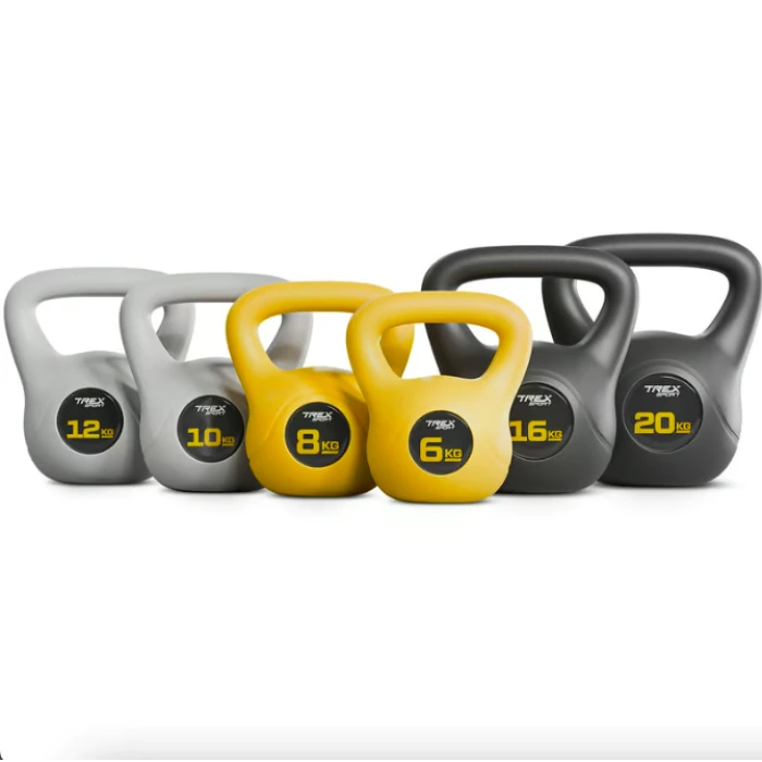 Гиря виниловая 8кг Trex Sport TX-008CKB желтая