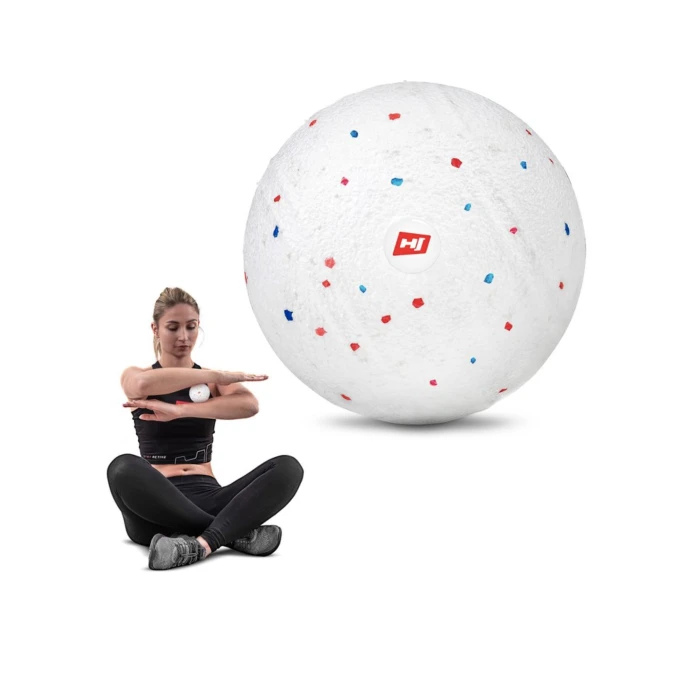 Масажний м'яч EPP 80 мм Hop-Sport HS-P080MB білий