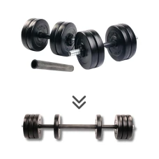 Гантелі Elitum 2х11кг + подовжувач грифа для штанги