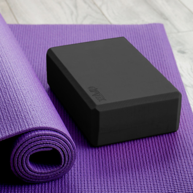 Блок для йоги Gymtek EVA черный
