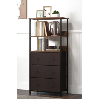 Стеллаж Costway Skiff с текстильными ящиками в стиле Loft