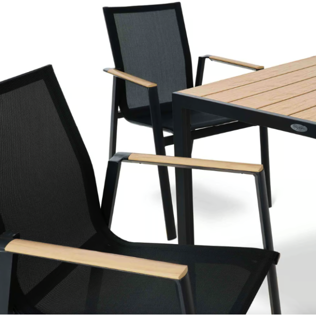 Комплект садових меблів Di Volio Cremo 4+1 чорний/бежевий