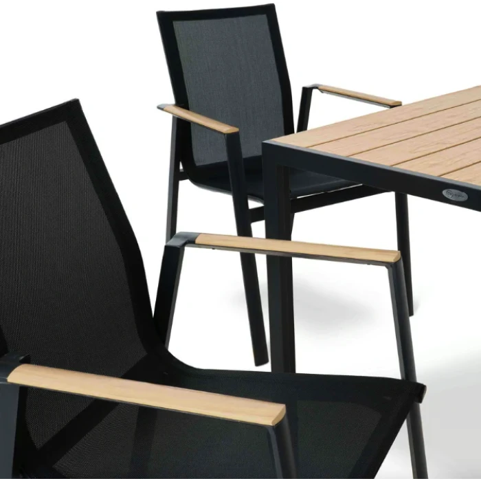 Комплект садових меблів Di Volio Cremo 4+1 чорний/бежевий