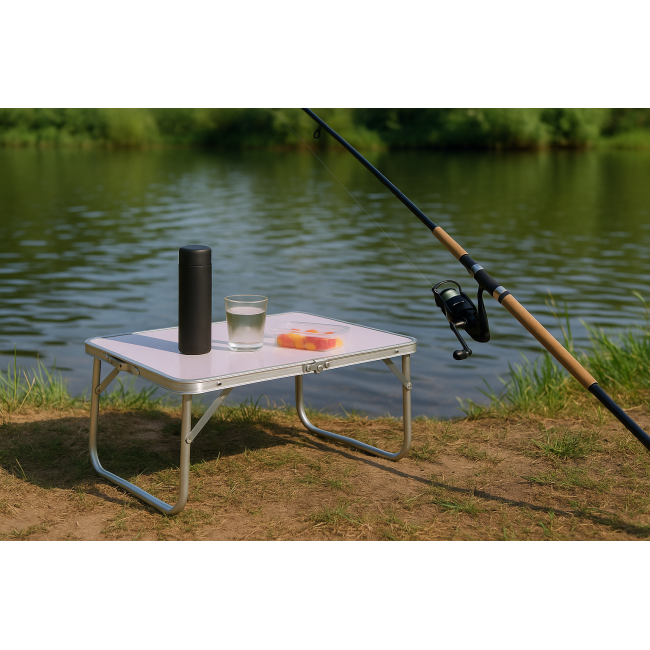 Стол туристический Chomik Garden Line HOLMEN 60x40x26,5см складной белый