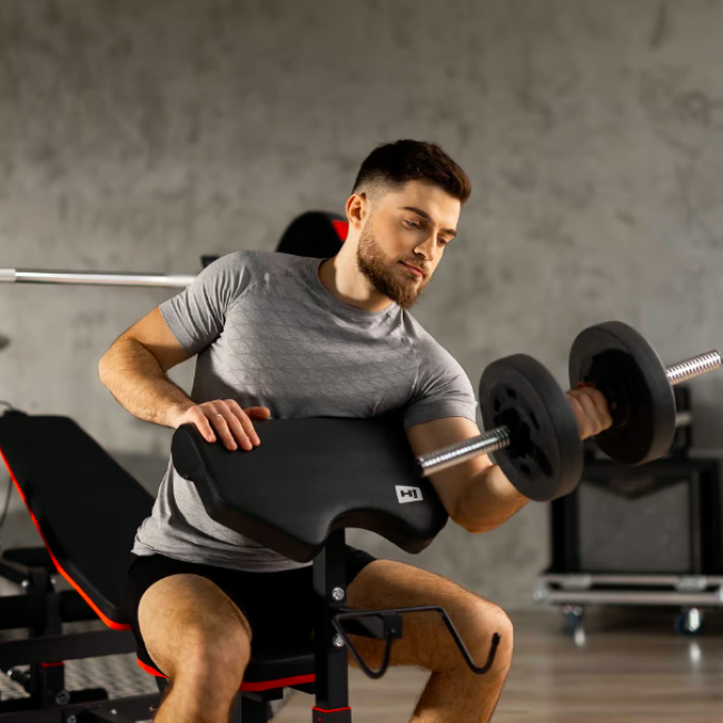 Лавка тренувальна Hop-Sport HS-1075 Pro із партою Скотта