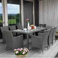 Садовая мебель Di Volio VERONA 8+1 Серый/серый