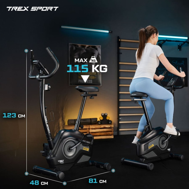 Велотренажер Trex Sport TX-400MB RECK магнитный серый