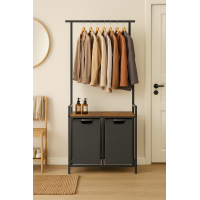 Кошик для білизни Leobert Moro 92л з вішалкою в стилі Loft