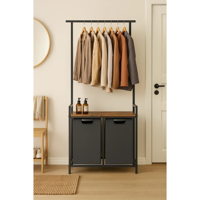 Корзина для белья Leobert Moro 92л с вешалкой в стиле Loft