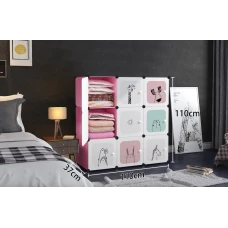 Модульный шкаф-органайзер Leobert Kids для детских игрушек розовый