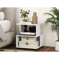 Журнальный столик Costway Luna 3-уровневый белый